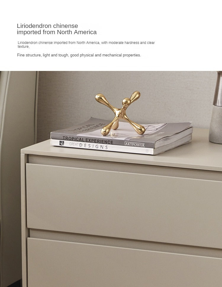 Poplar, Oak Solid Wood Nightstand.