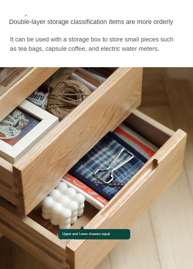 Oak Solid Wood Nordic Side Cabinet