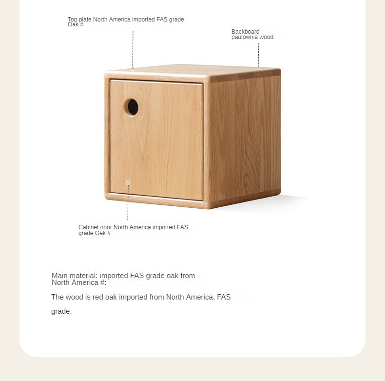 Oak, Cherry Solid Wood Free Combination Bookshelf