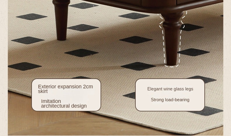 Poplar Solid Wood American Rectangular Coffee Table