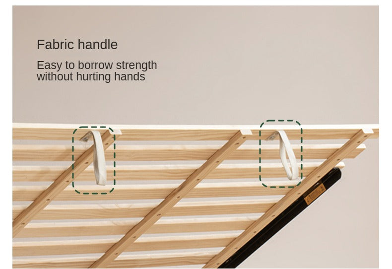 Oak,Rubberwood Solid Wood Box Simple Bed Log Style