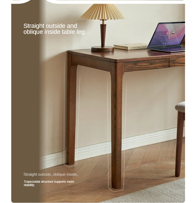 Oak, Beech Solid Wood Walnut Color Office Desk