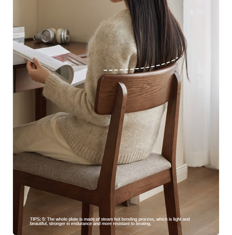 Set 4 pcs Black Walnut, Ash, Oak, Solid Rubberwood Chair