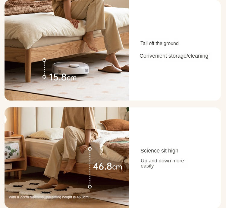 Beech, Oak Solid Wood Dream House Soft Bed