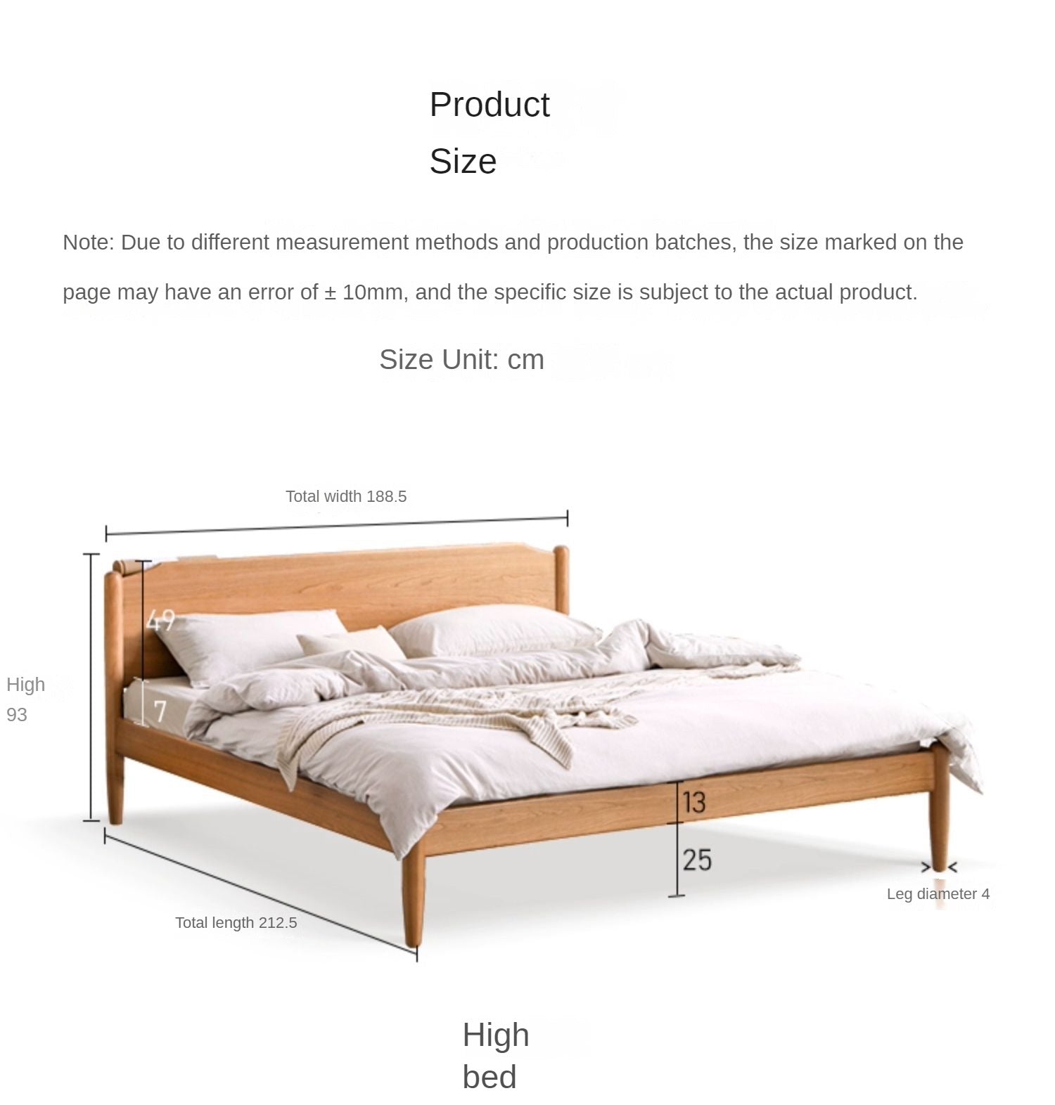 Cherry Solid Wood Bed
