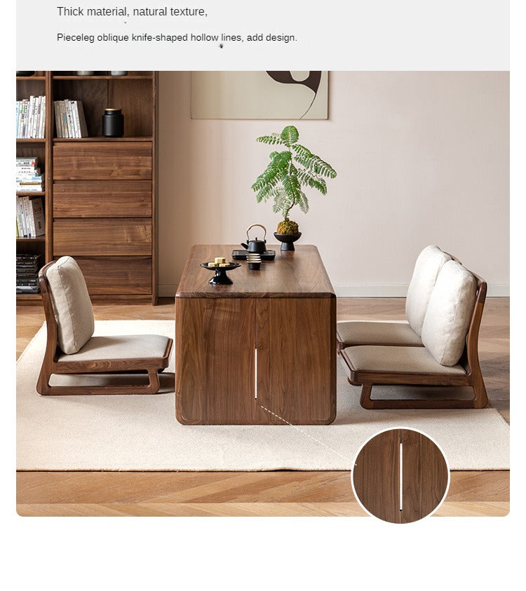 Black Walnut Solid Wood Modern Tea Table.