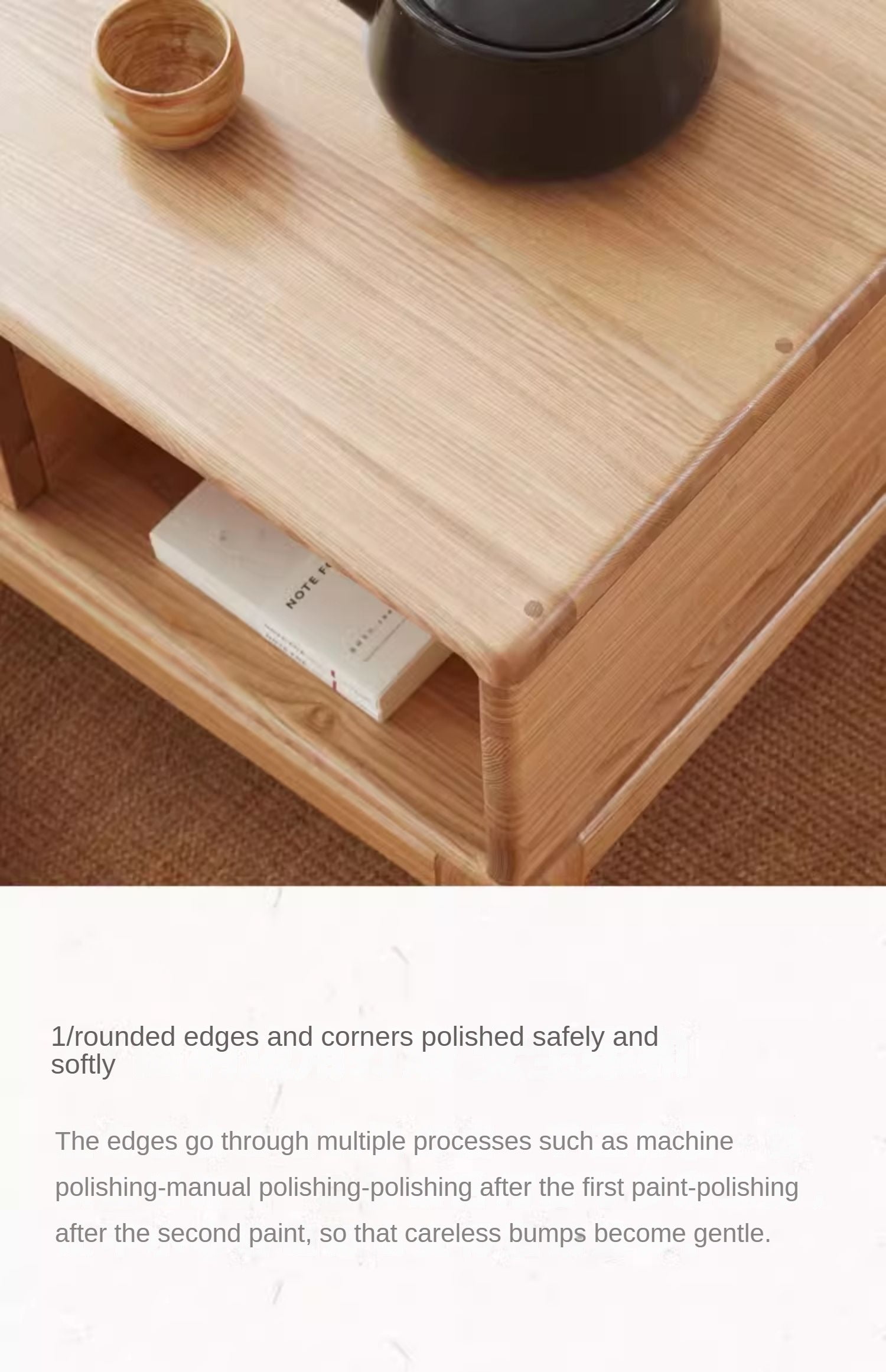 Ash Solid Wood New Style Modern Nordic Coffee Table