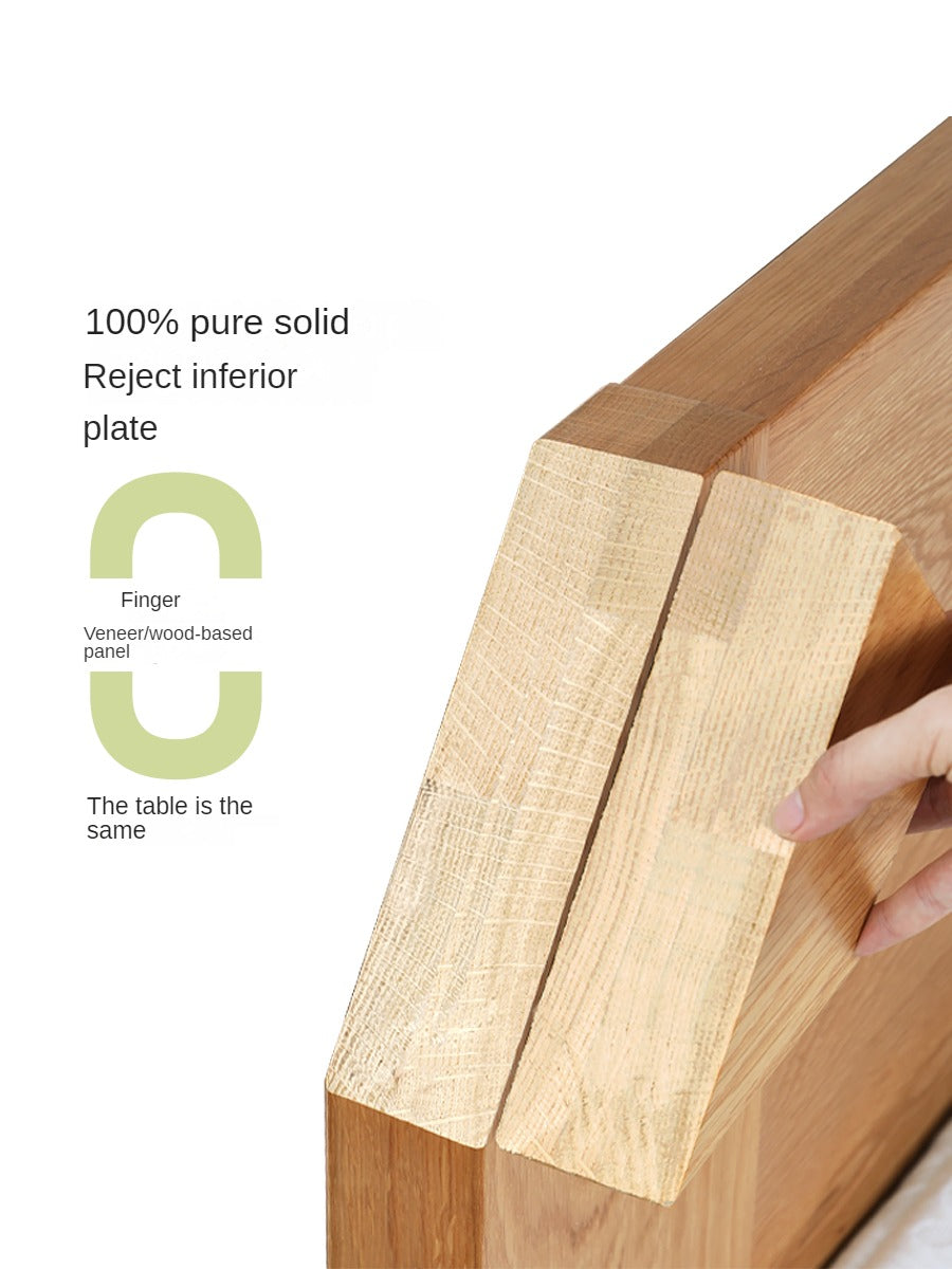 Oak, Rubberwood Solid Wood Bed - SPECIAL PRICE