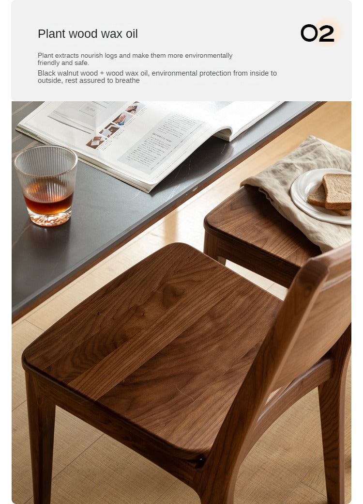 Set 4 pcs Black Walnut, White Ash, Ash, Oak, Sandalwood Solid Wood Dining Chair High Back