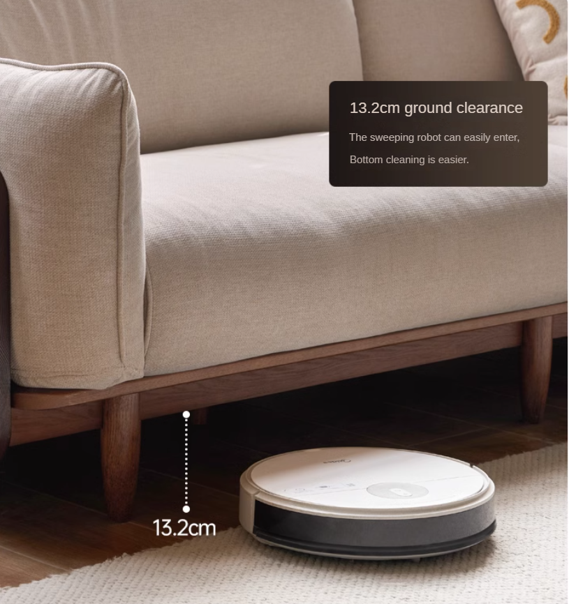 Oak Solid Wood Leather, Fabric Straight Sofa.