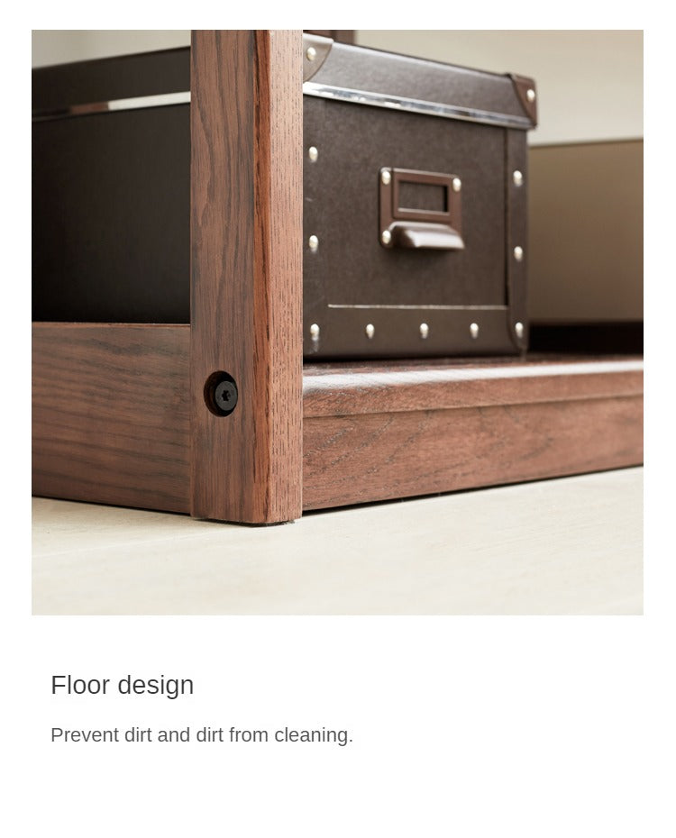 Oak Solid Wood Floor-To-Ceiling Racks Modern