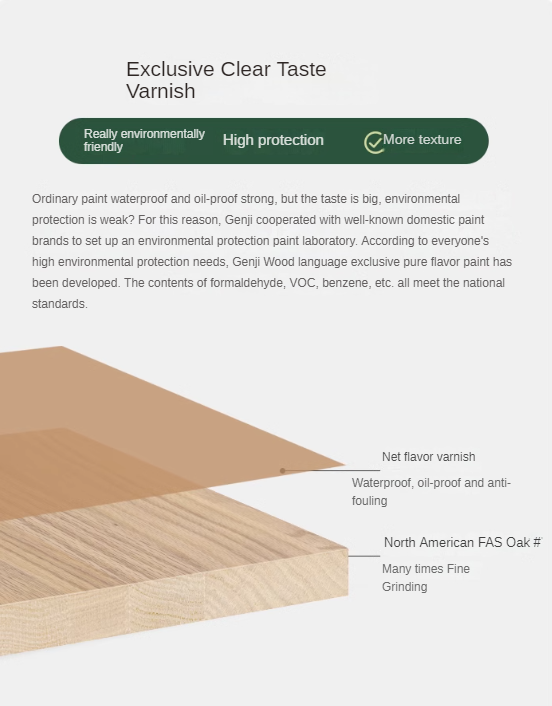 Oak Solid Wood Square Modern Dining Table