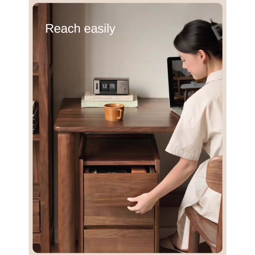 Black Walnut, Ash Solid Wood Study Writing Desk