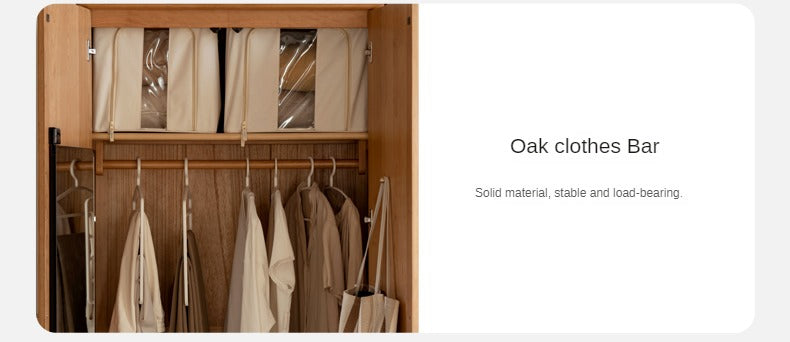 Cherry, Oak Solid Wood Fascinating Wardrobe.