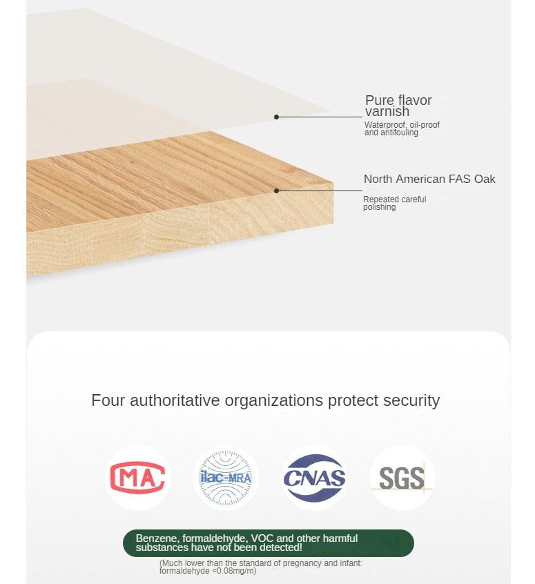 Oak, Rubberwood Solid Wood Standing Mobile Office Desk