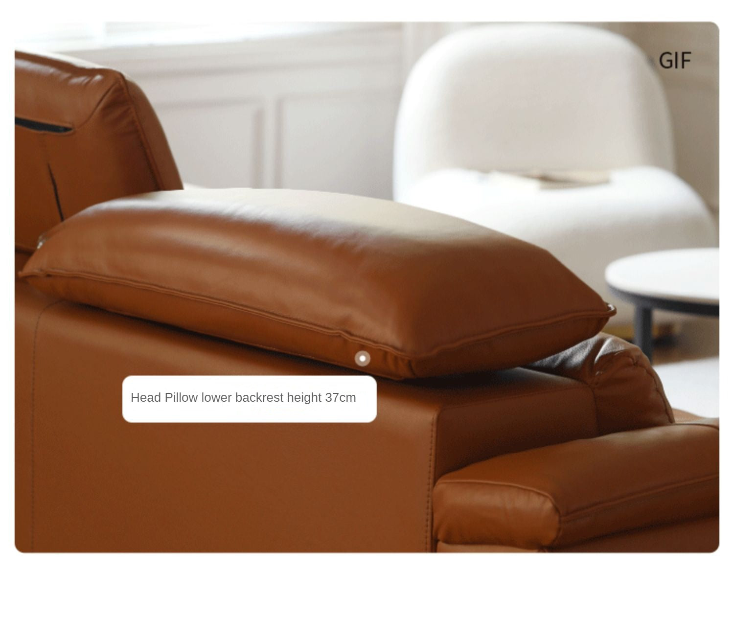 Genuine LeatherSofa, Light Luxury Top Layer Cowhide Italian Sofa.