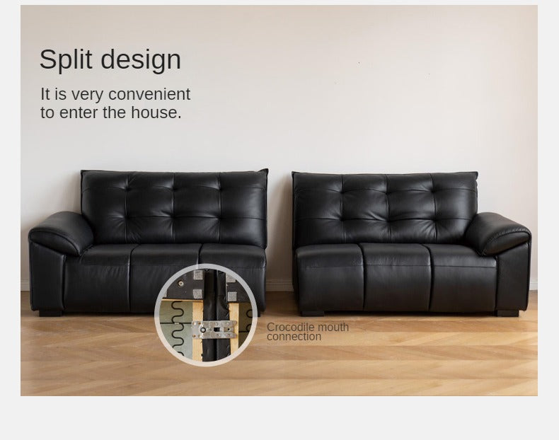 Leather Modern Top Layer Cowhide Leather Sofa,