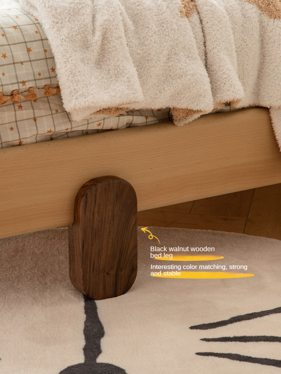 Oak solid wood children's bed<