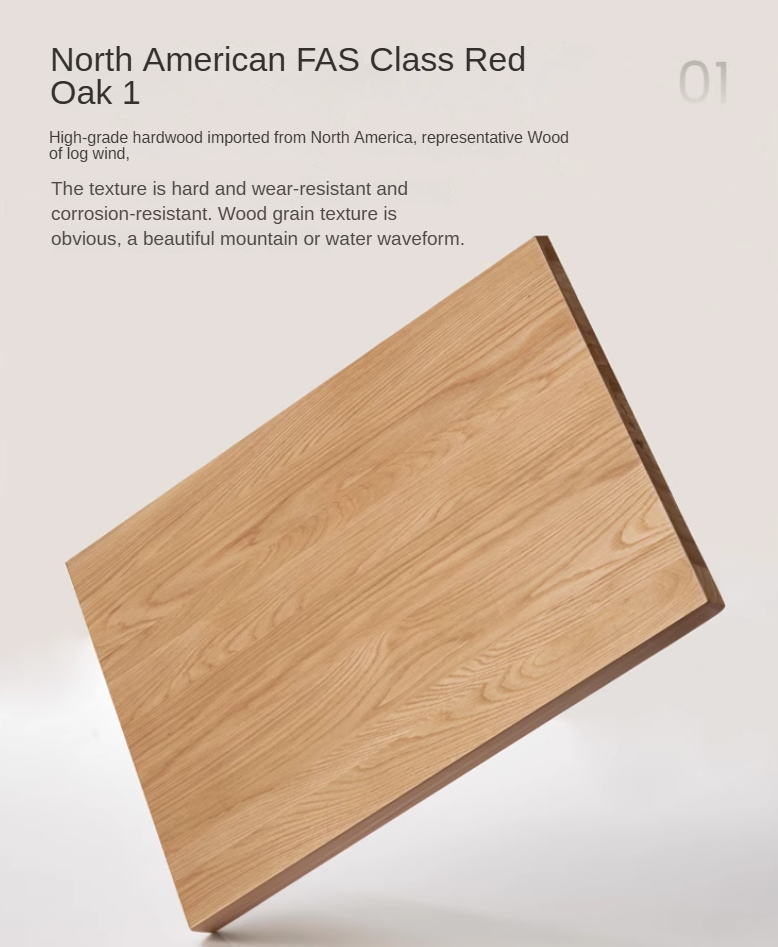Oak, Rubber wood Solid Wood Modern Rock Slab Floor TV Cabinet