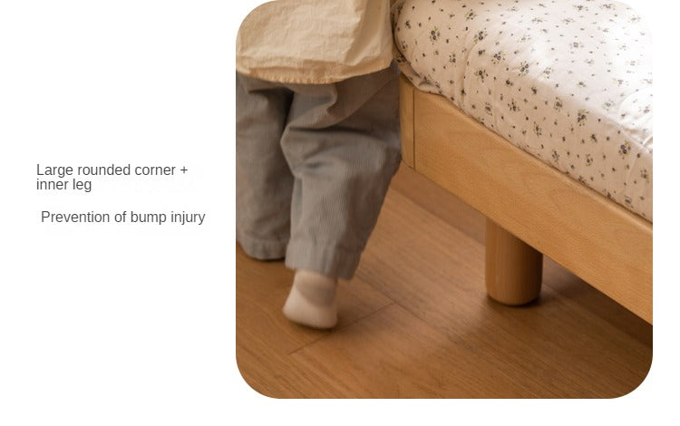 Rubberwood, Beech Solid Wood Children's Soft Bed