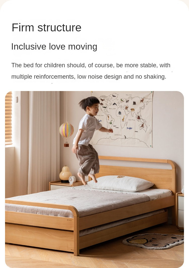 Beech Solid wood Space-saving bunk bed , mother's helper bed<