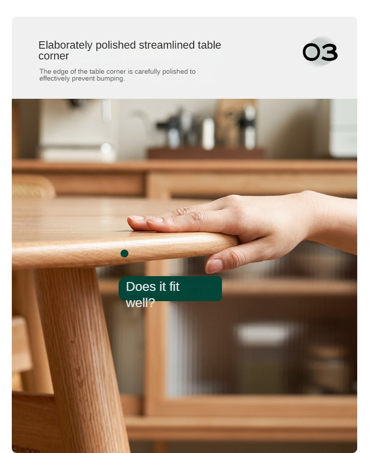 Oak Solid wood round table "