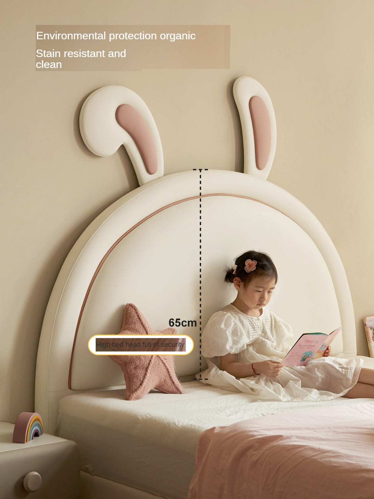 Children's Bed Girl Cartoon Rabbit Bed<