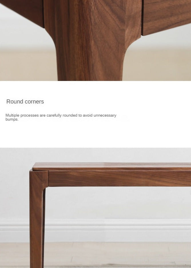 Black Walnut Solid Wood Nordic Long Bench