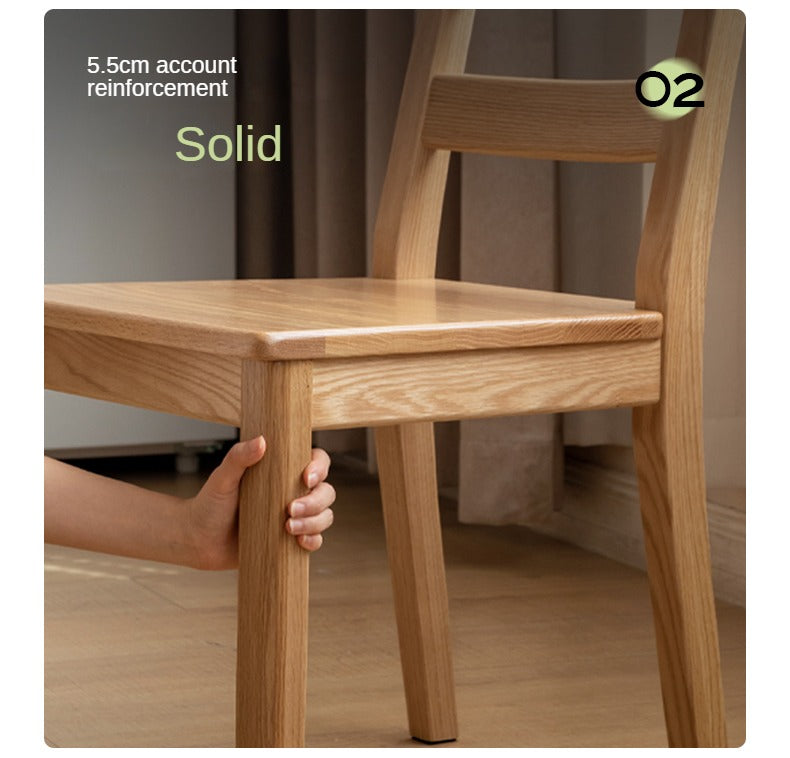 4 pcs set Oak, Beech, Rubberwood Solid Wood - Dining Chair