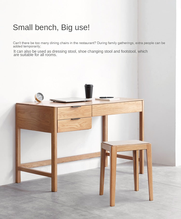 2pcs - Solid Wood Foldable Nordic Square Stool