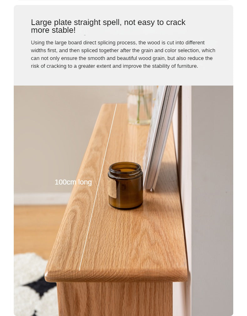 Oak Solid Wood, Solid Rubberwood Entrance Corridor Wall Strip Case Ultra-Narrow Table