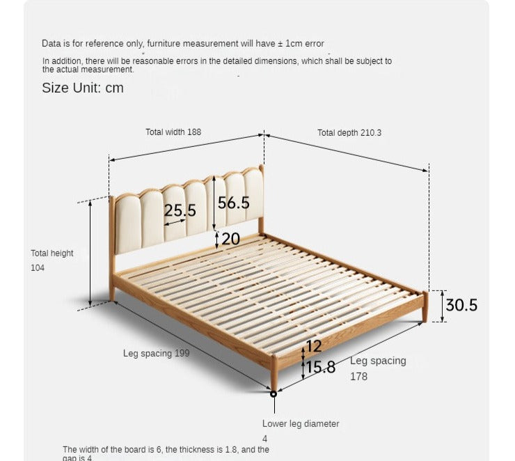 Beech, Oak Solid Wood Dream House Soft Bed