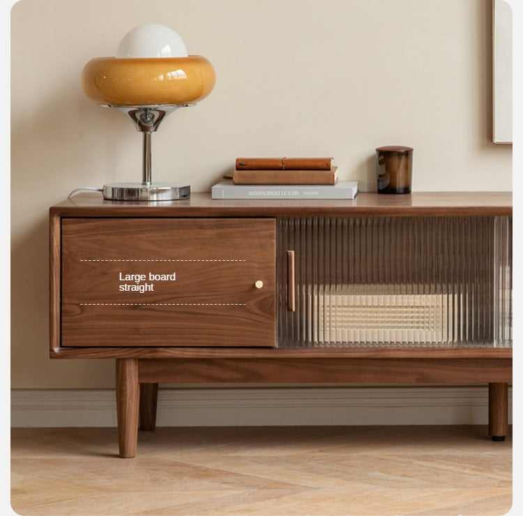 Black Walnut, Teak solid wood TV Cabinet.