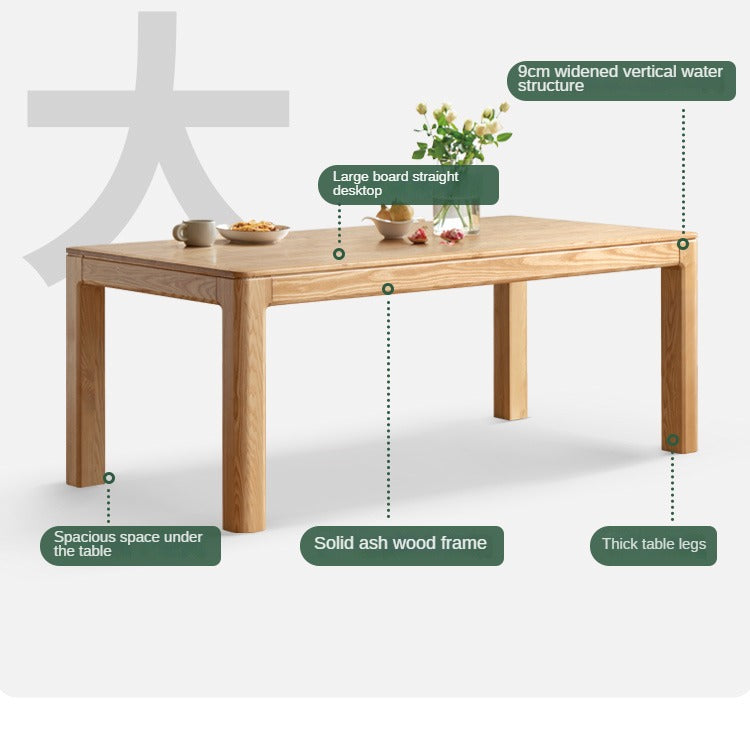 Ash Solid Wood Long Dining Table