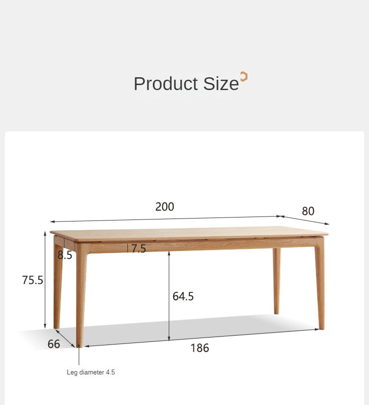 Oak, Ash Solid Wood Long Dinner Table