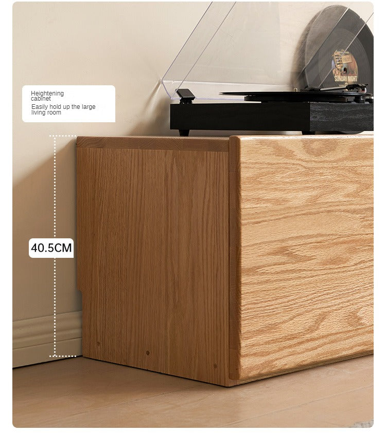 Oak Solid Wood Floor Storage TV Cabinet.