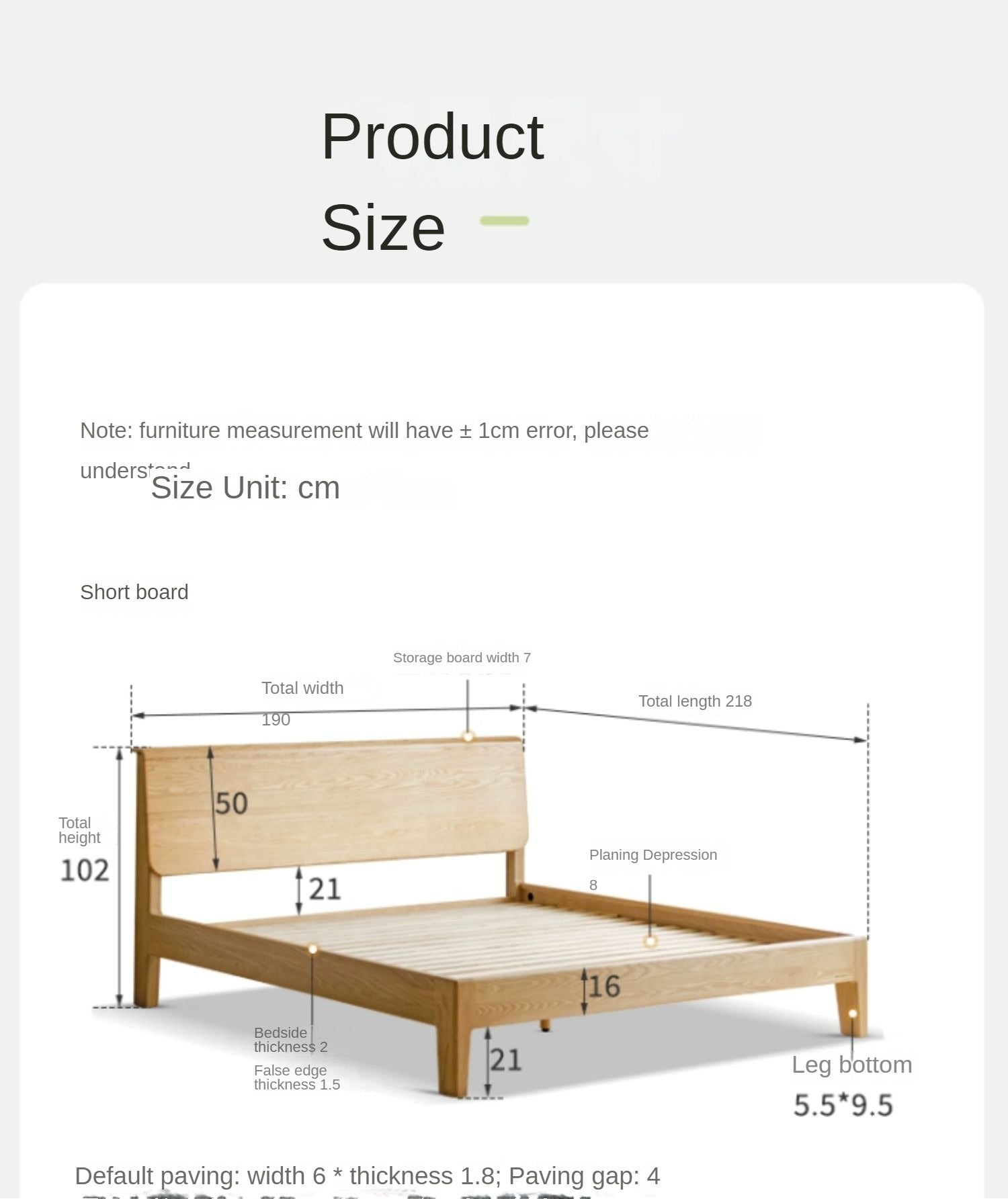 Ash Solid Wood with Socket Bed