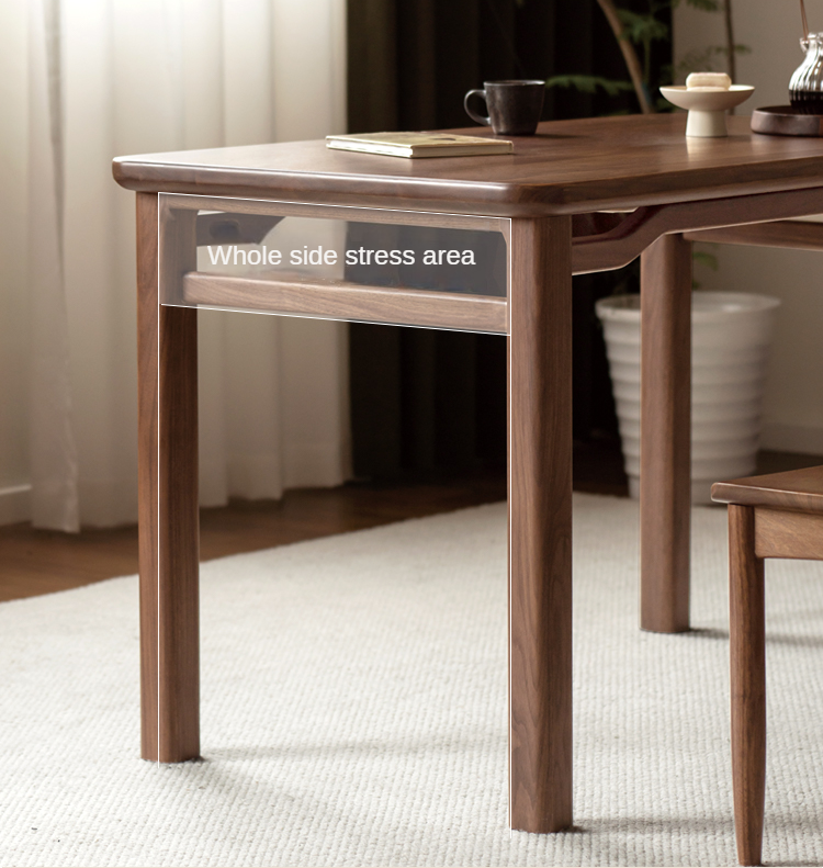 Black Walnut, Ash Solid Wood Style Tea Table.