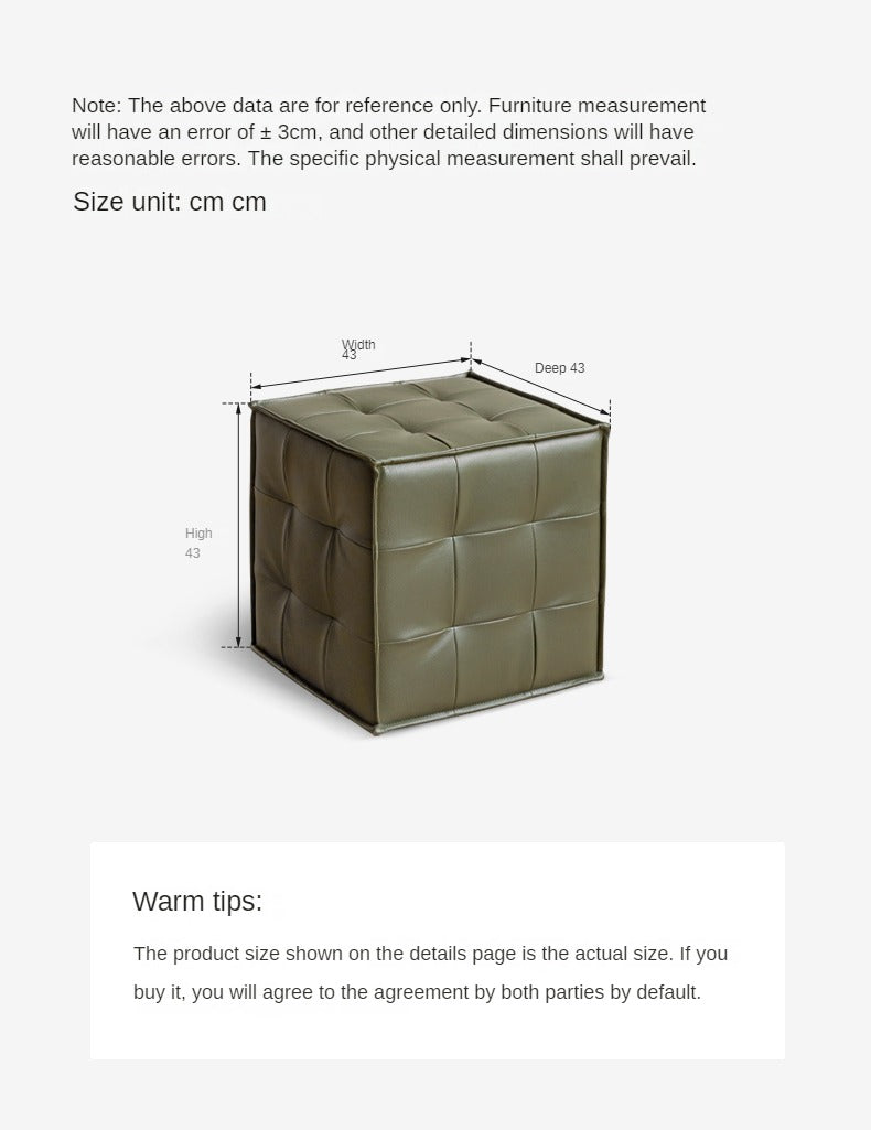 Genuine Leather Modern Makeup Stool footstool