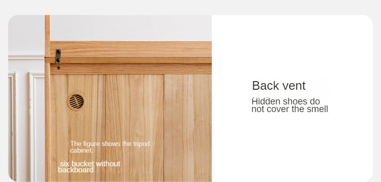 Oak, Poplar Solid Wood Ultra-Thin Shoe Cabinet