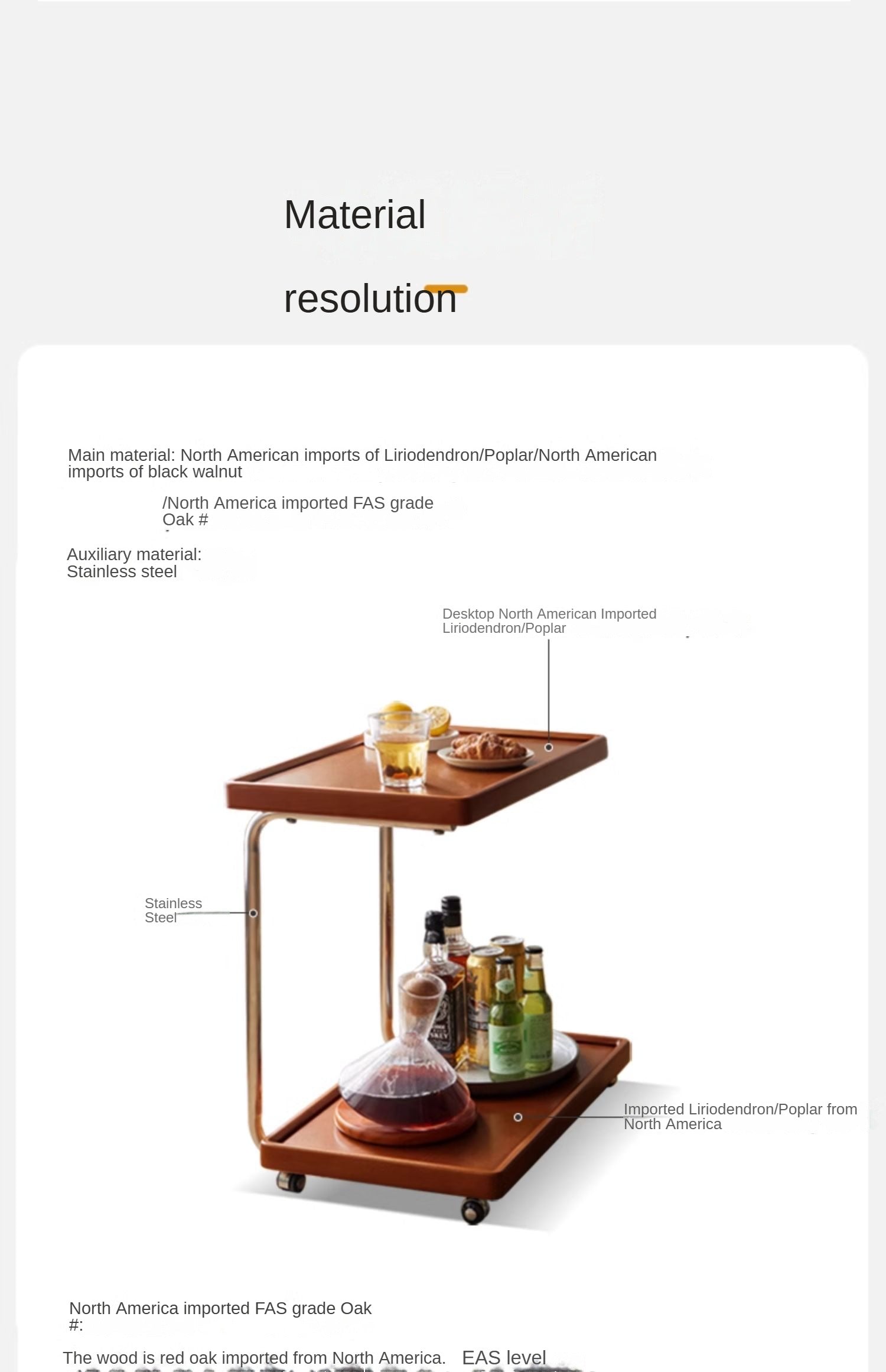 Beech, Ash, Oak, Cherry, Poplar Solid Wood C-type Side Table Modern