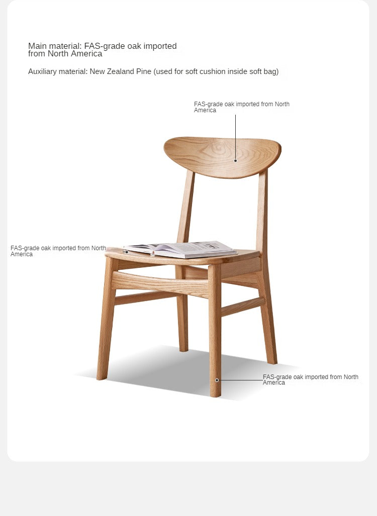 4 pcs set Ash, Oak, Beech Solid Wood - Dining Chair