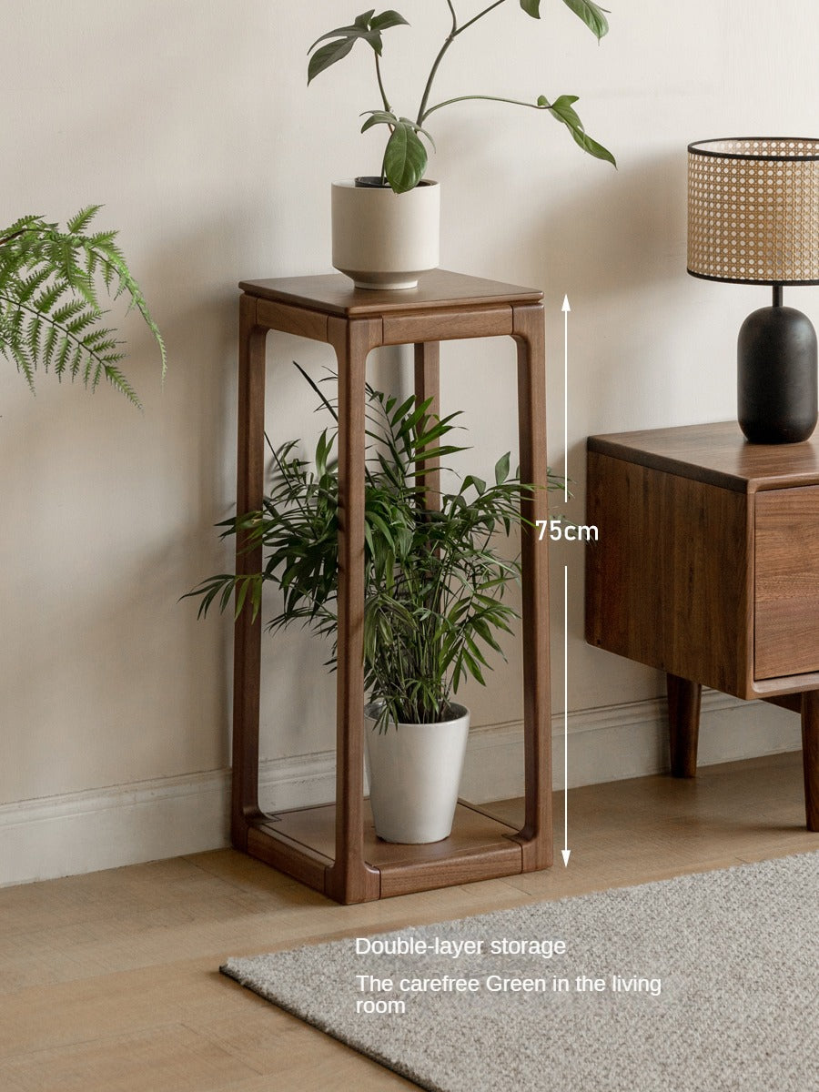 Black Walnut, Sandalwood Solid Double Layer Storage Flower Frame