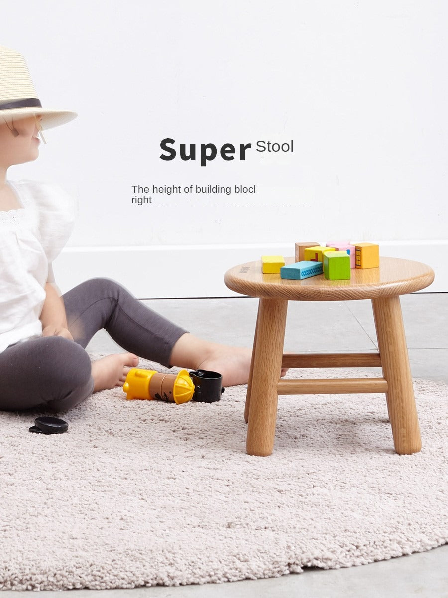 Oak, Beech Solid Wood Small Stool