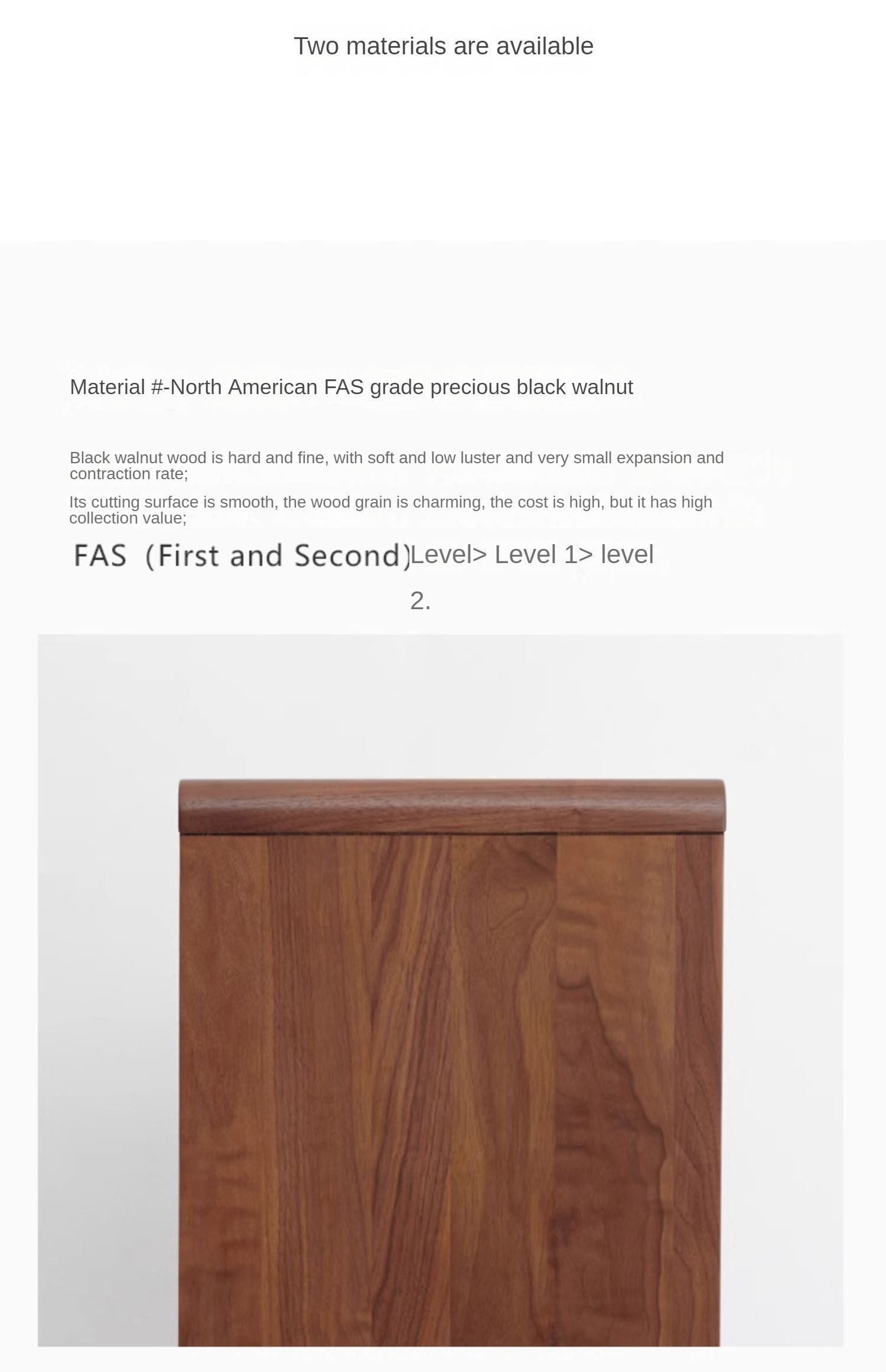 Black Walnut Solid Wood Side Cabinet