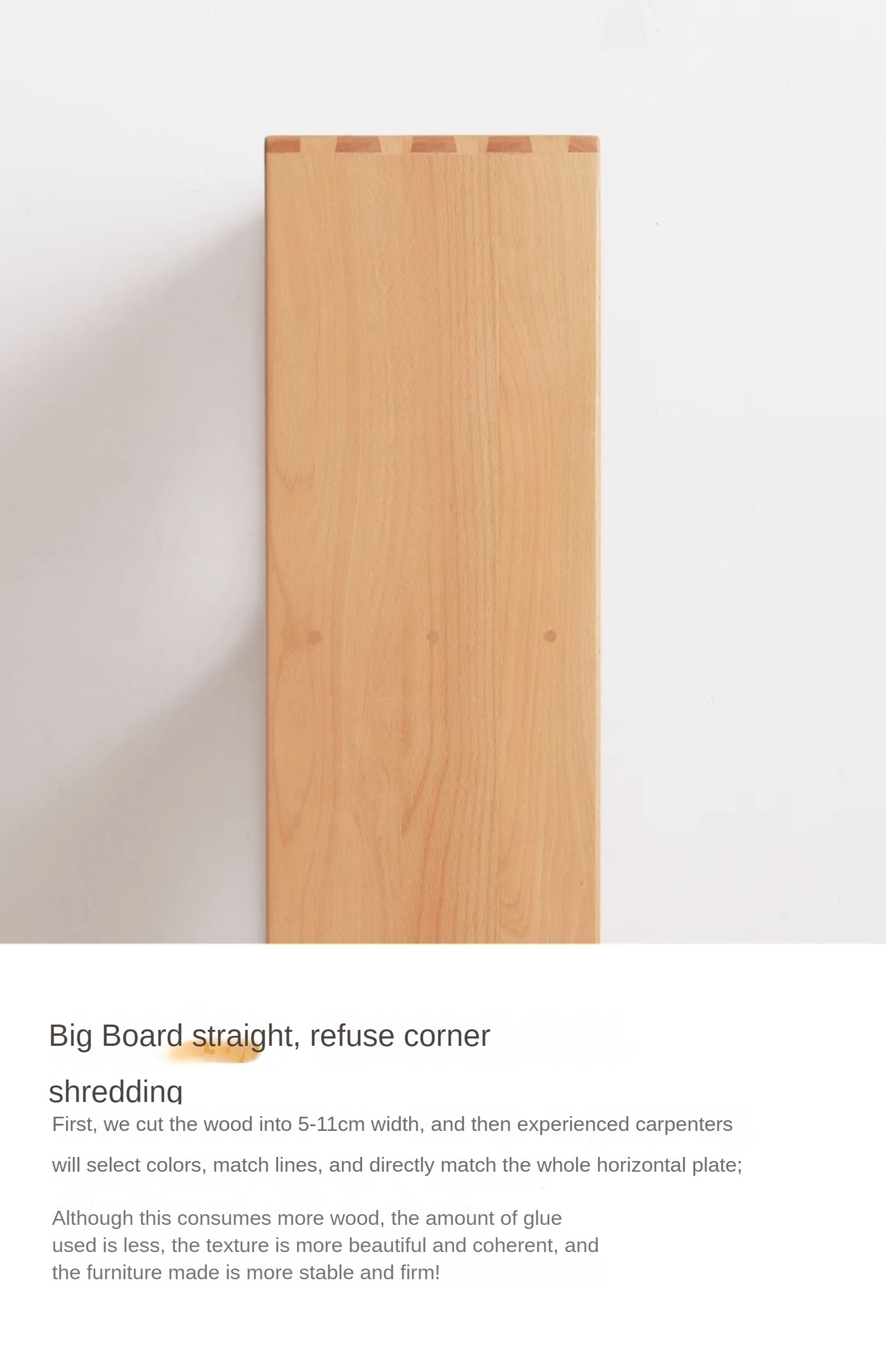 Beech Solid Wood Bookshelf, Nordic Display Rack
