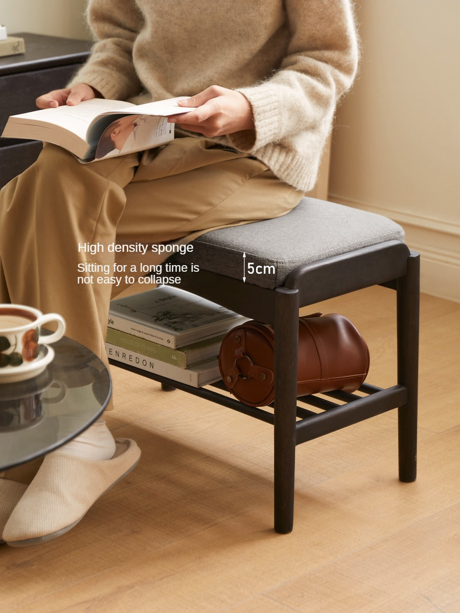 Oak Solid Wood Shoe Changing Bench