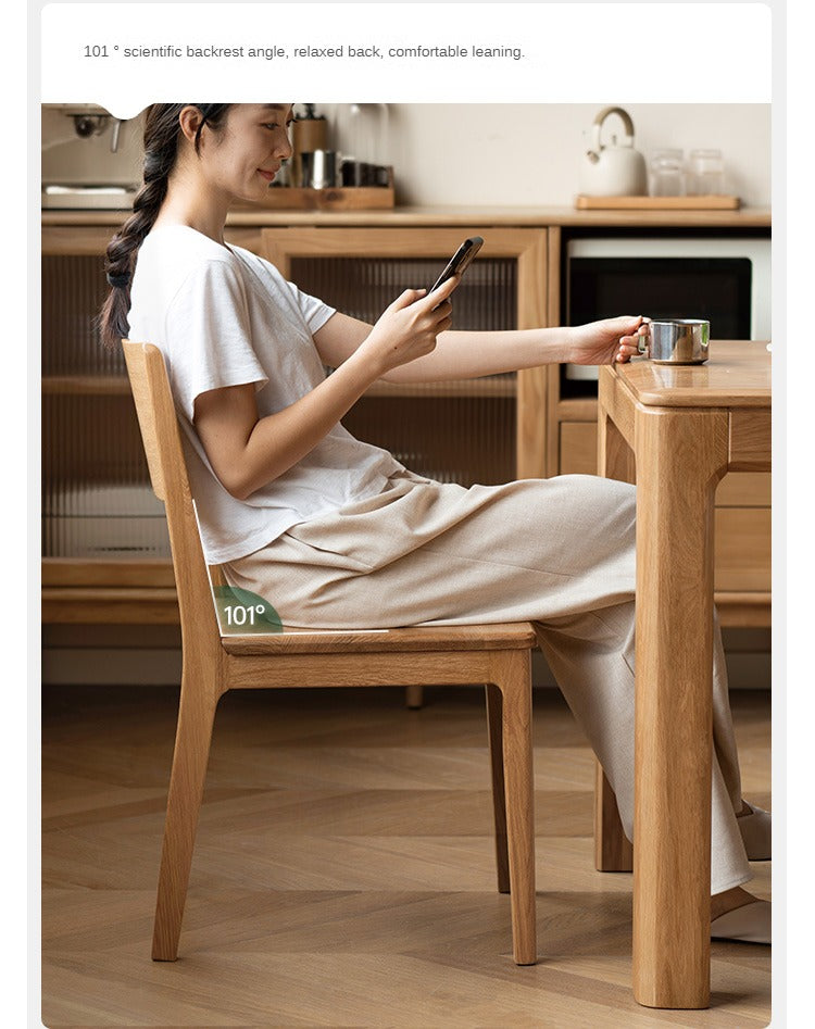 Black Walnut, Ash, Oak, Beech Solid wood, Solid RubberWood - Dining Chair Modern 4 pcs set