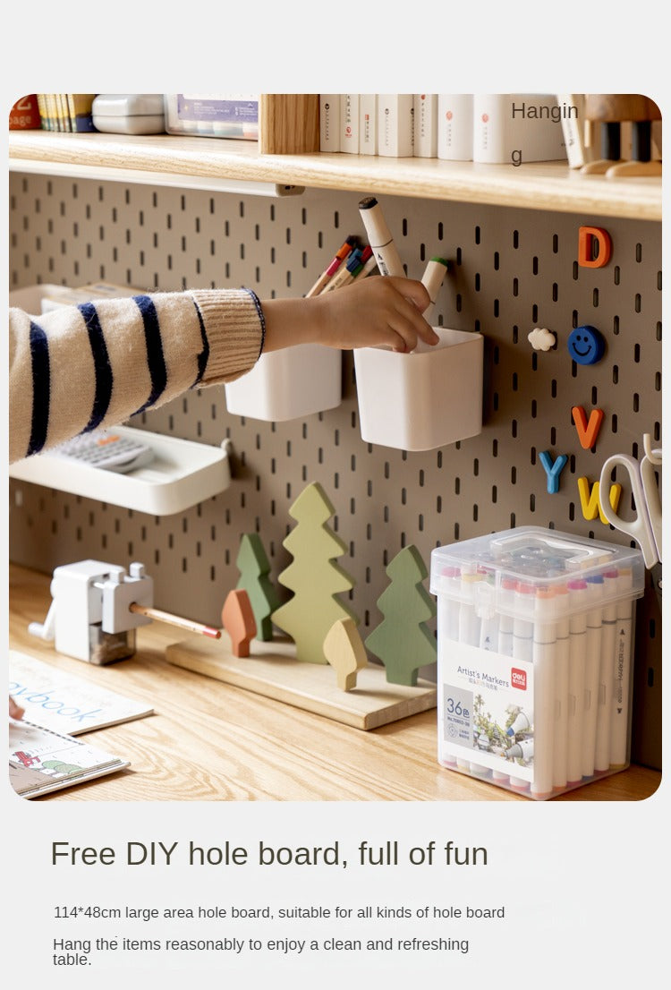 Oak Solid Wood Kids Lifting Study Desk Bookshelf