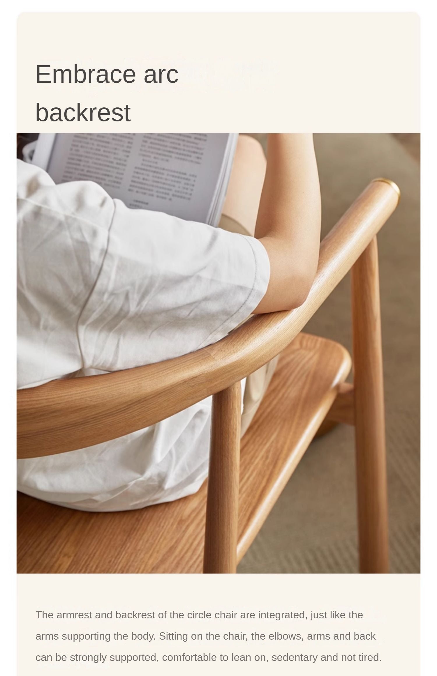 Ash Solid Wood Dining Soft Chair